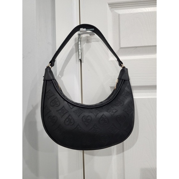 NWT Rare Juicy Couture Top Notch Hobo Shoulder Bag Black Charms Gold Y2K - Picture 2 of 5